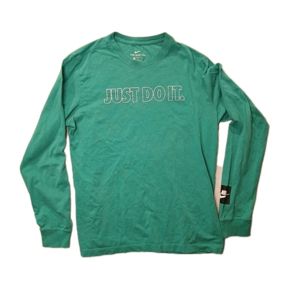 Nike The Nike Tee Just Do It Long Sleeve Green‎ T-Shirt Mens